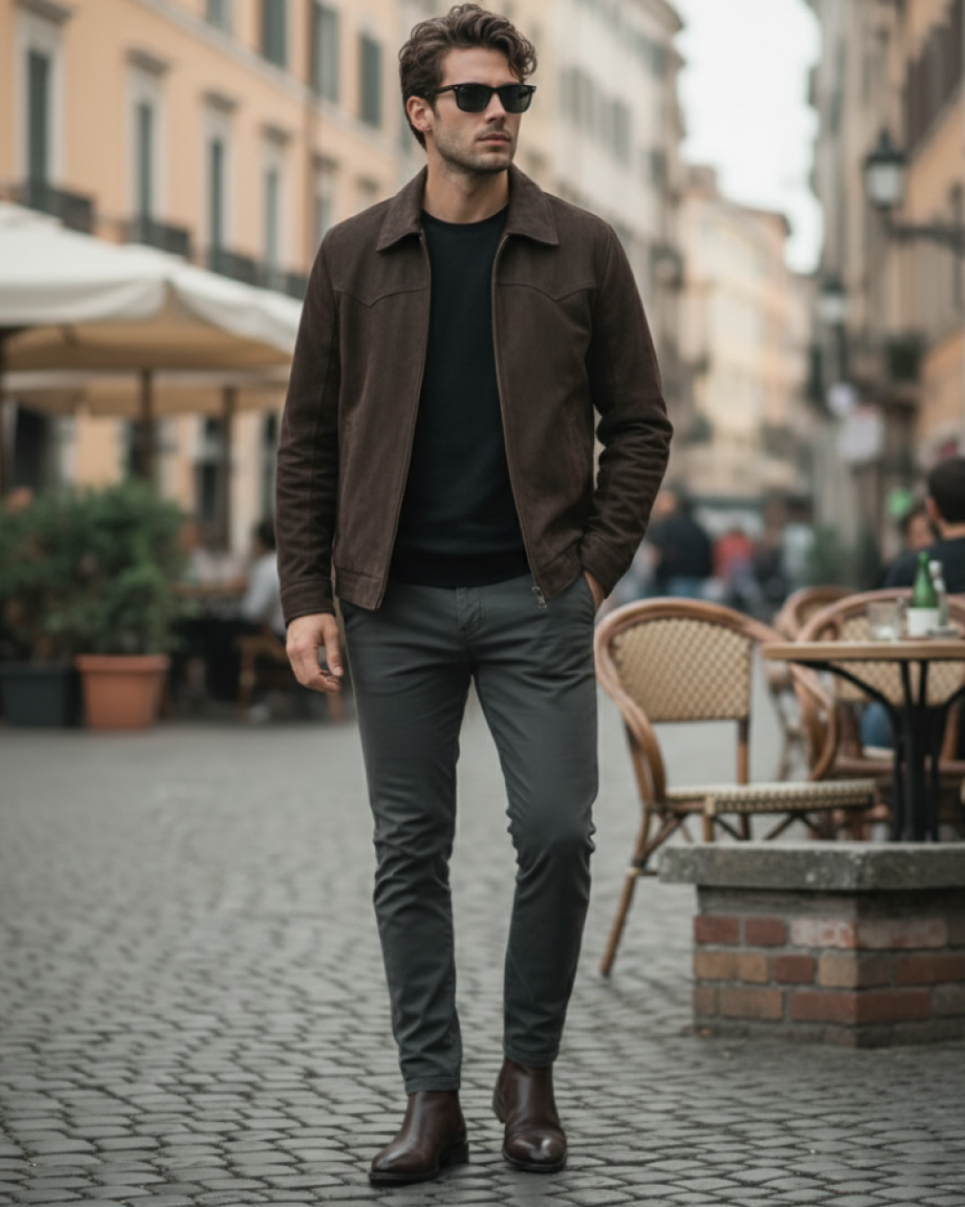 Men's Leather Jacket - Brussels