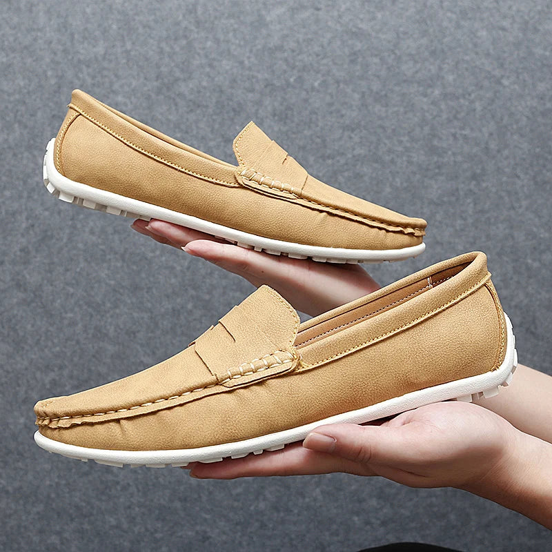 Corvane Faux Leather Loafers