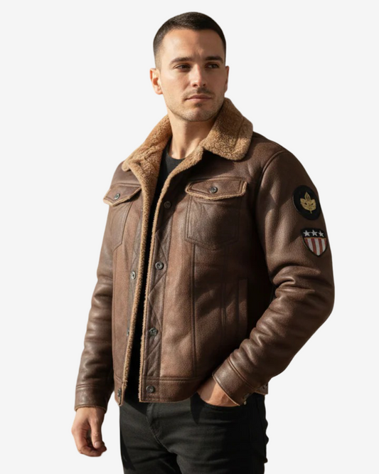 Men's Leather Jacket - Rostok