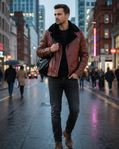 Men's Leather Jacket - Moscow