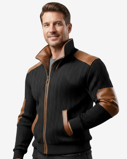 Men's Leather Jacket - Sjajeli